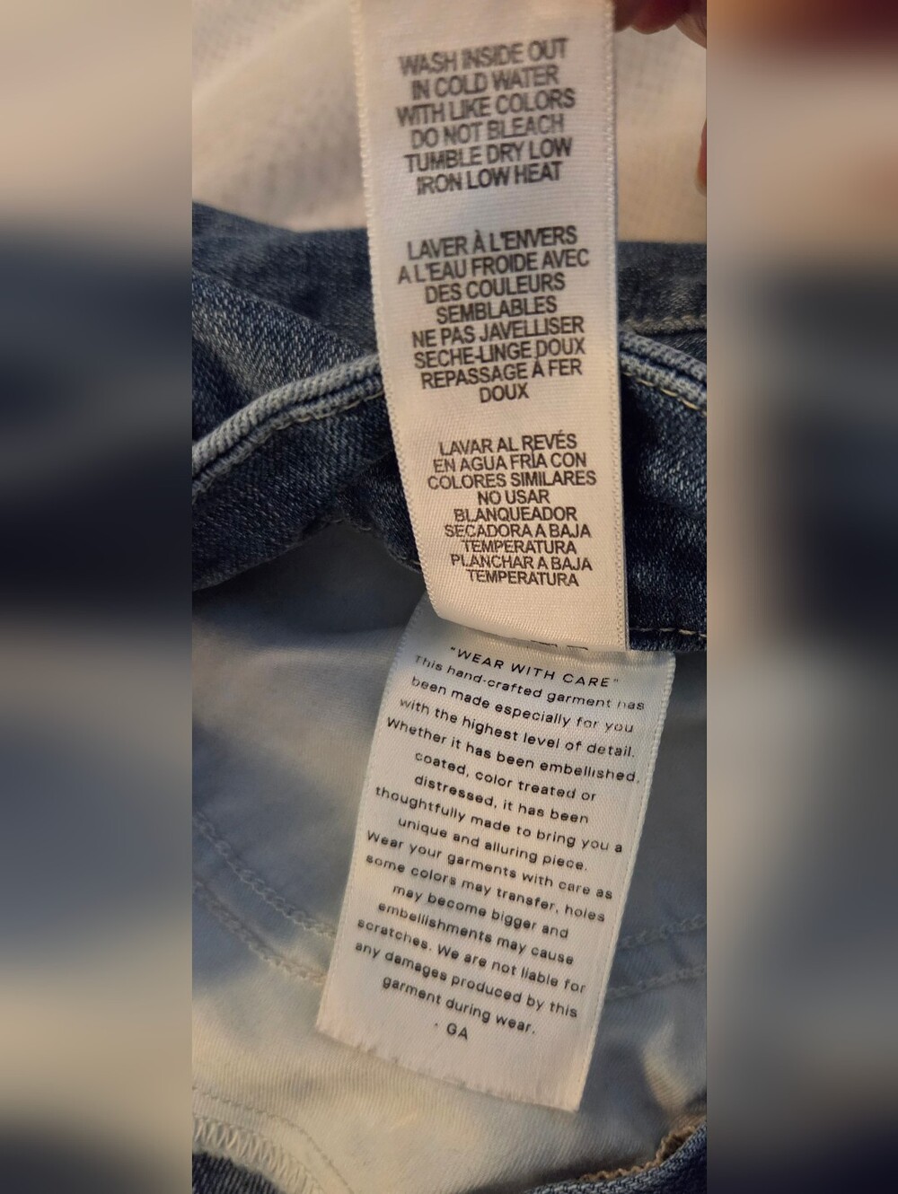 Good American Good Waist High-Rise Distressed Skinny Crop Jeans - Blue, 6 / 28 - Picture 13 of 13